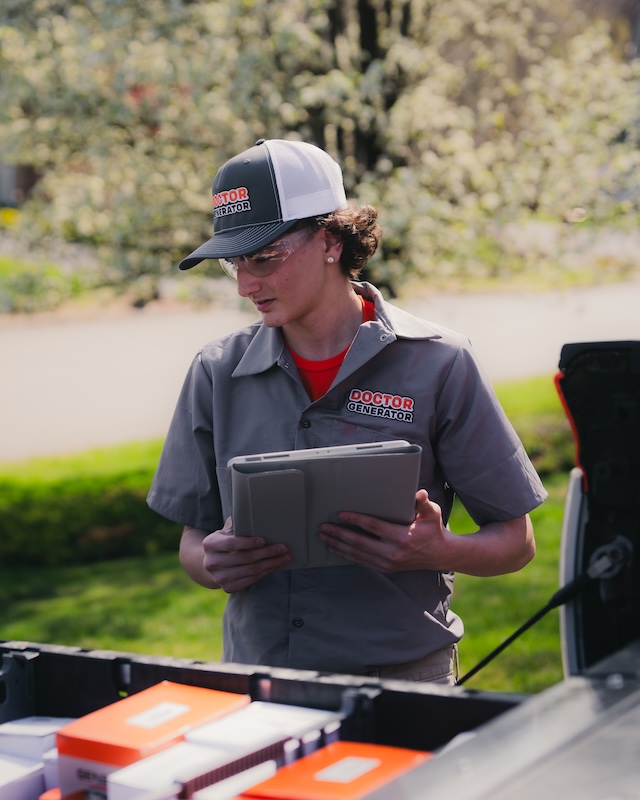 Air cooled standby generator service